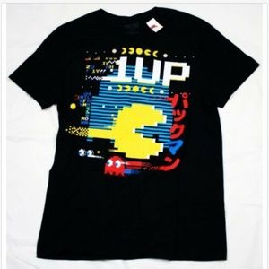 Pac-man Short Sleeve‎ Graphic Tee T-Shirt Size Med